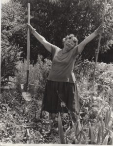 Ellie Bluestein in her garden