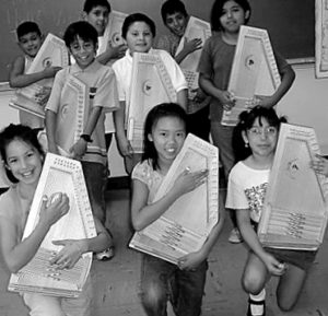 Kids playing Evoharps